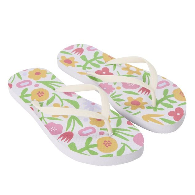 Tongs femme &agrave; motifs 36 &agrave; 41 (2 mod&egrave;les l&eacute;opard ou floral)