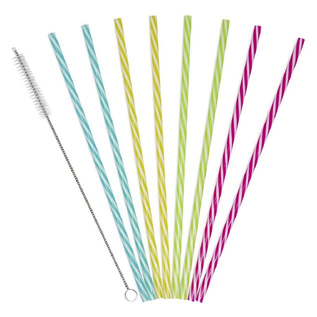Paille r&eacute;utilisable x 8