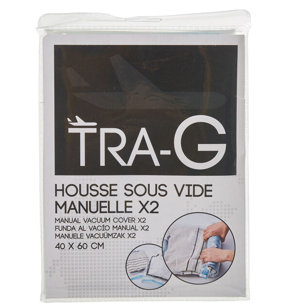 Housse vide air &agrave; compression manuelle x2