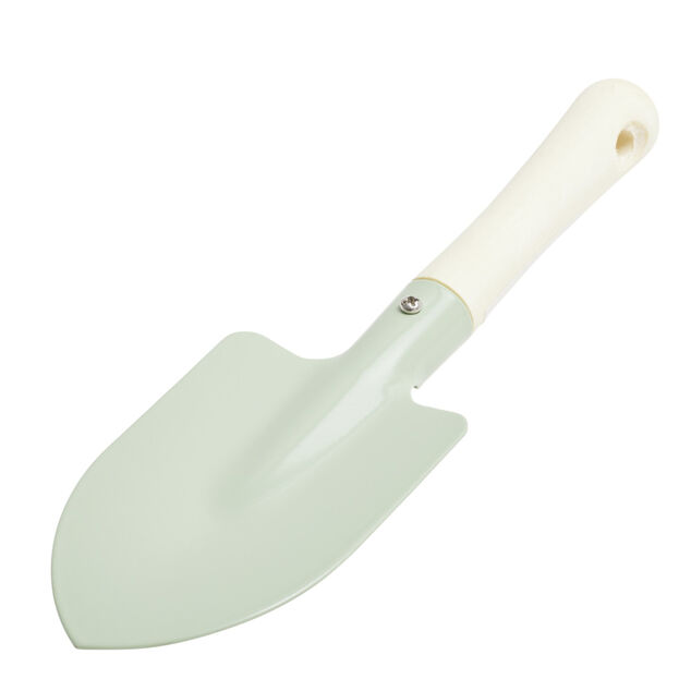 Pelle enfant pour jardin b&ecirc;che en m&eacute;tal vert et manche bois L21,5cm