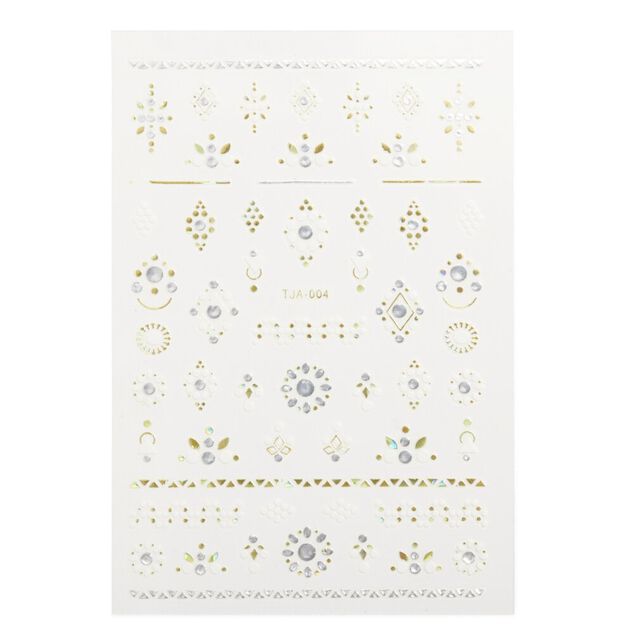 Planche d'autocollants 3D pour ongles effet prisme