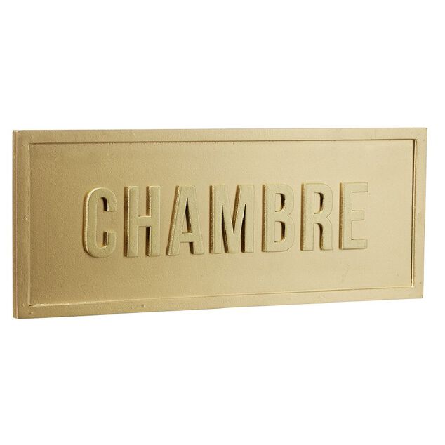 Plaque déco murale dorée