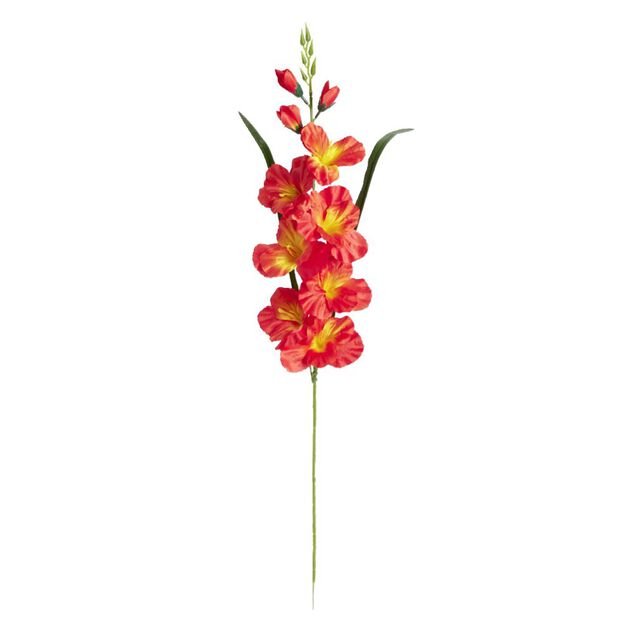 Fleurs artificielles gla&iuml;eul jaune ou orange 1 tige L75cm - 2 mod&egrave;les