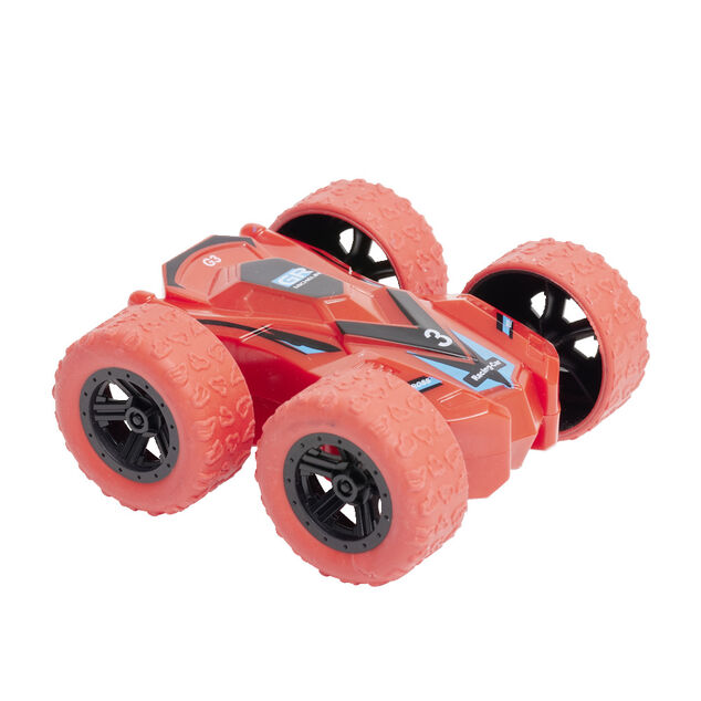 Véhicule à friction grosses roues en plastique 8x8xH3,8cm (4 modèles)