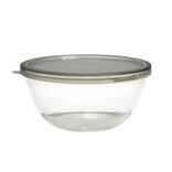 Saladier en verre 2,5L avec couvercle en plastique