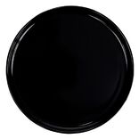 Assiette &agrave; dessert ronde Nordic porcelaine noir &Oslash;22cm