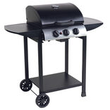Barbecue &agrave; gaz Miami 3 br&ucirc;leurs m&eacute;tal noir