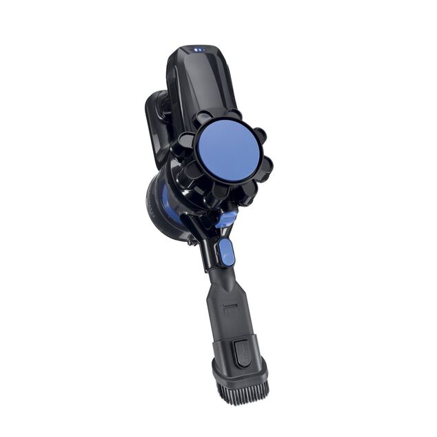 Aspirateur balai sans fil 6 accessoires CleanMaxx noir et bleu H109cm