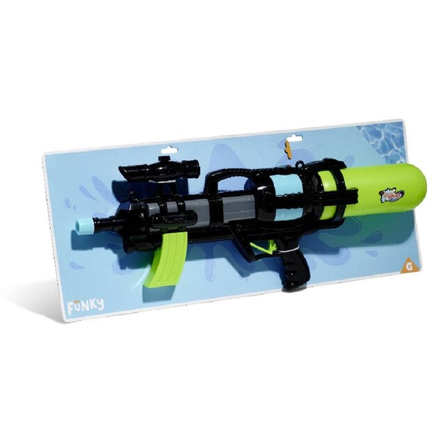 Pistolet &agrave; eau bleu et vert L65cm