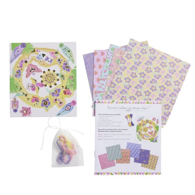 Coffret cr&eacute;ation attrape-r&ecirc;ves chat et origami
