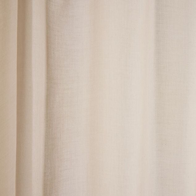 Voilage &agrave; passants uni taupe 140x240cm