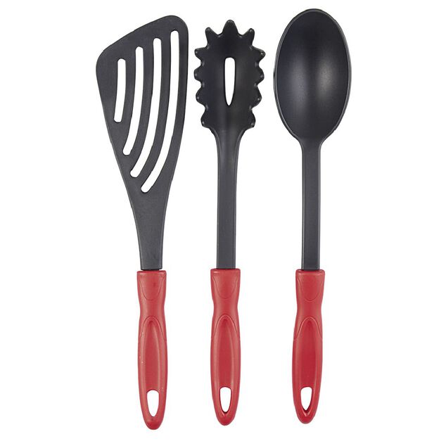 Set de 3 ustensiles de cuisine polyamide polypropyl&egrave;ne L. 32 cm