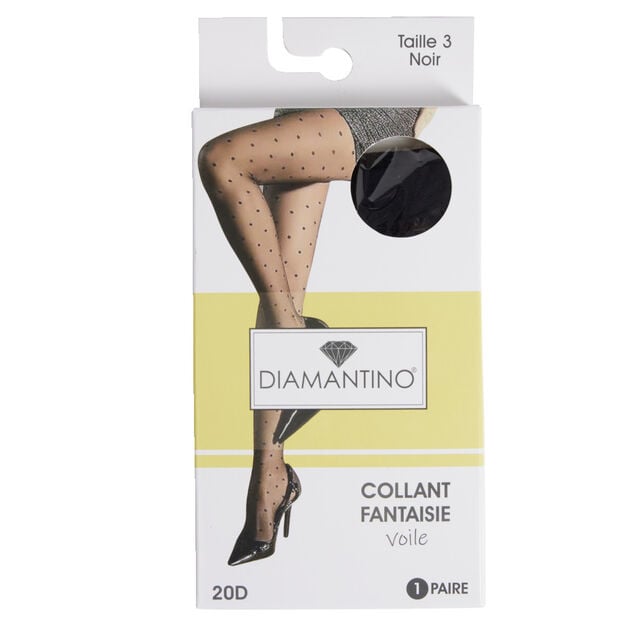 Collant noir fantaisie 20D T2/3/4