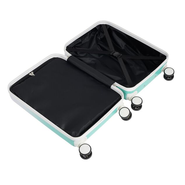 Valise cabine 32L trolley 4 roulettes d&eacute;grad&eacute; bleu 35x20xH55cm