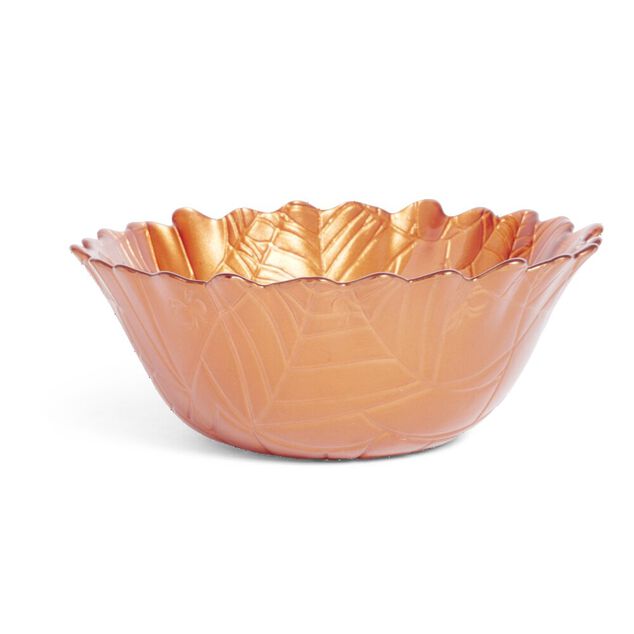 Coupelle Halloween ronde orange en verre &Oslash;15cm