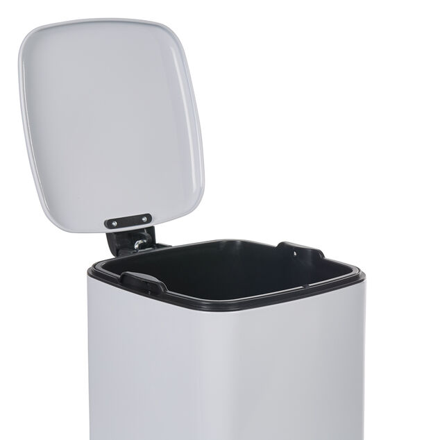 Poubelle p&eacute;dale blanche 20 L