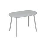 Table basse Faro m&eacute;tal gris clair 60x35xH40cm