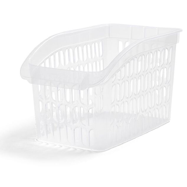 Panier de rangement en plastique transparent 30x18xH.17,5cm