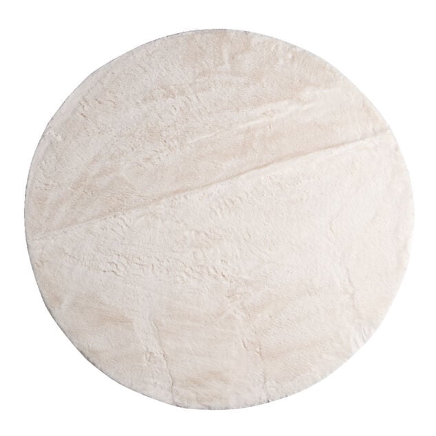Tapis rond effet fourrure &Oslash;120cm - 3 mod&egrave;les