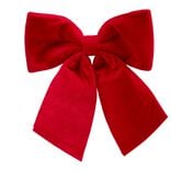 Noeud de Noël XL velours rouge à suspendre H. 40cm