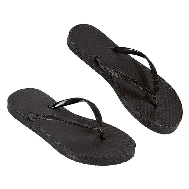 Tong pour femme noir paillet&eacute; taille 38/39