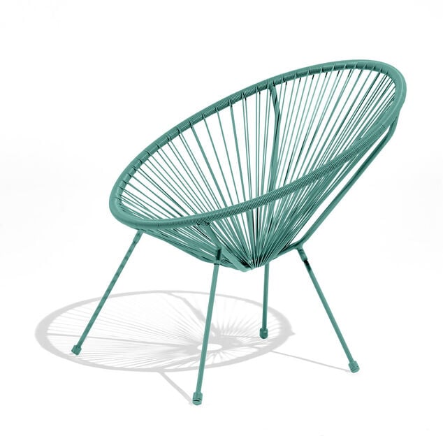 Fauteuil de jardin Urban filaire bleu 85xH83x72cm