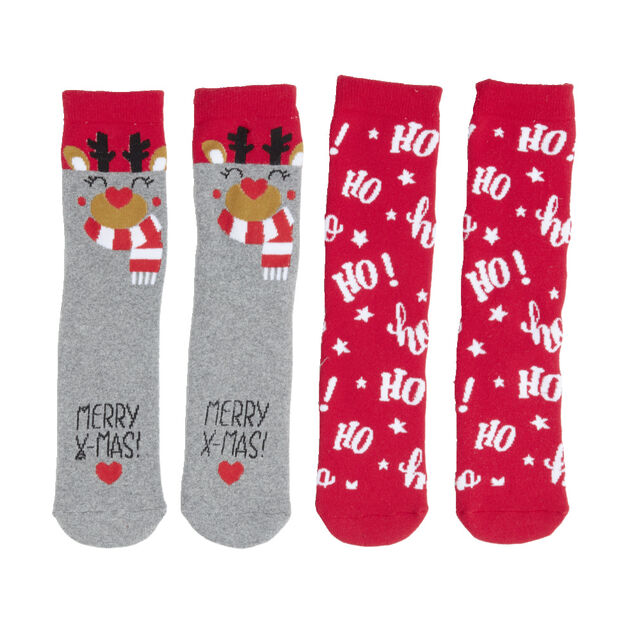 Lot de 2 paires de chaussettes de No&euml;l 36/41