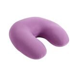 Coussin de voyage microbilles support nuque ergonomique rose 28x28cm