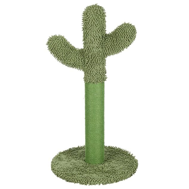 Arbre &agrave; chat griffoir forme cactus vert &Oslash;30xH55cm