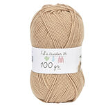 Pelote de fil &agrave; tricoter beige