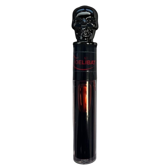 Gloss &agrave; l&egrave;vres Halloween effet faux sang tube noir &Oslash;2xH12,5cm