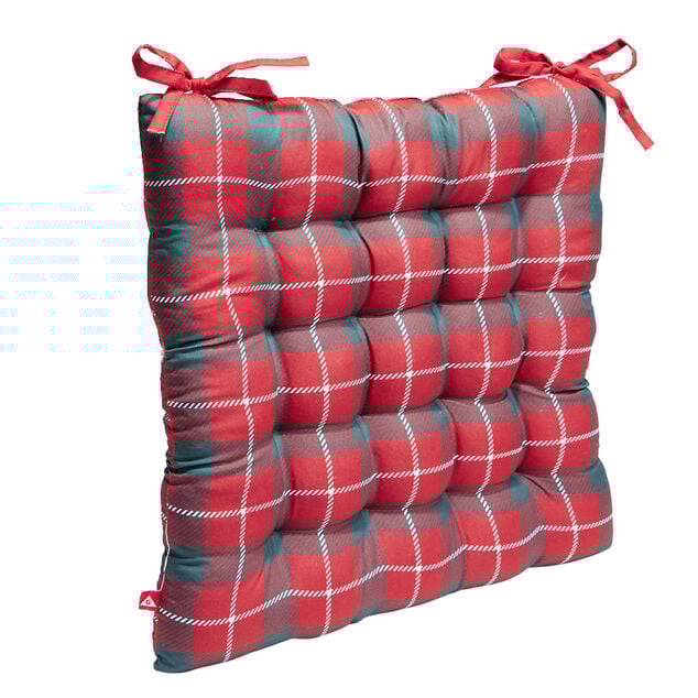 Galette de chaise No&euml;l carr&eacute;e 40x40cm - 4 mod&egrave;les