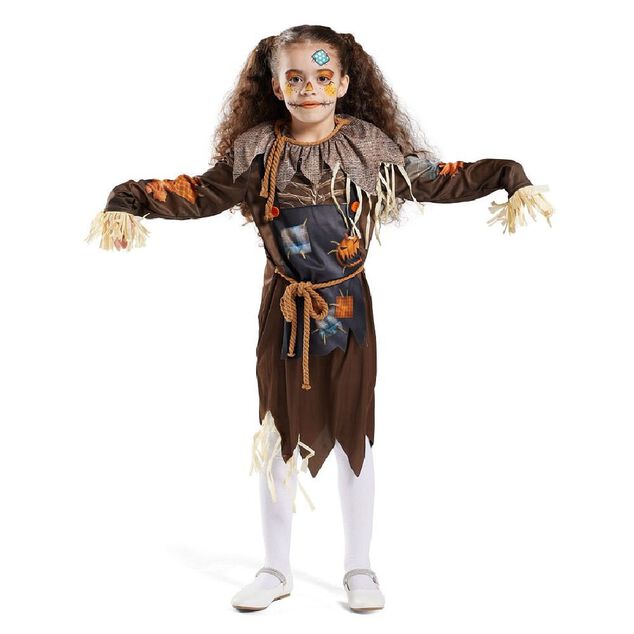 D&eacute;guisement enfant &eacute;pouvantail robe et ceinture 7/10 ans