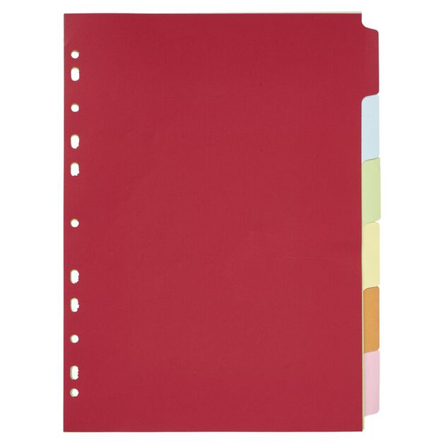 Lot de 6 intercalaires A4 21x29,7cm