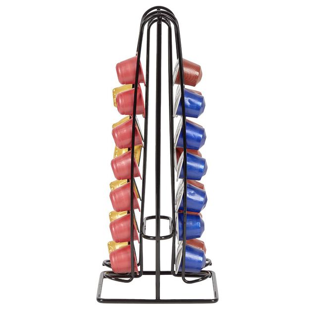 Range capsules de caf&eacute; en m&eacute;tal noir