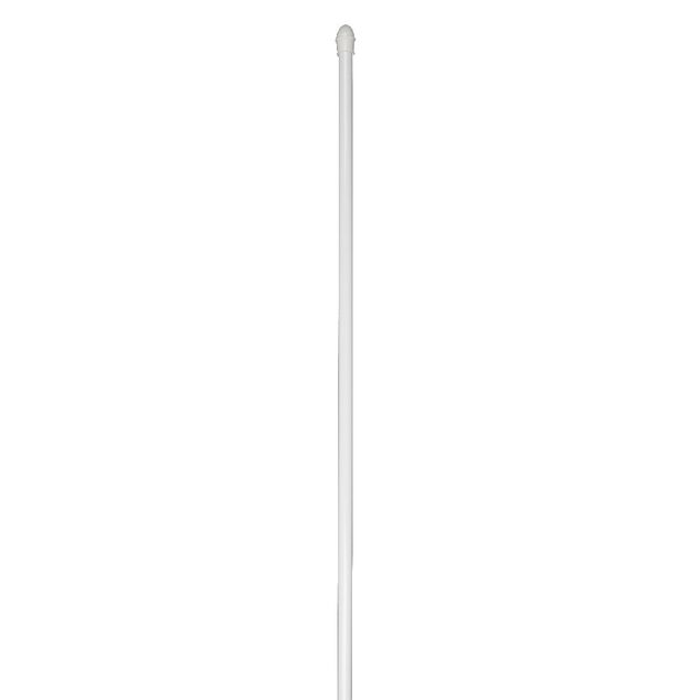 Tringle &agrave; rideau extensible 125-225 cm Bistrot embout rond blanc