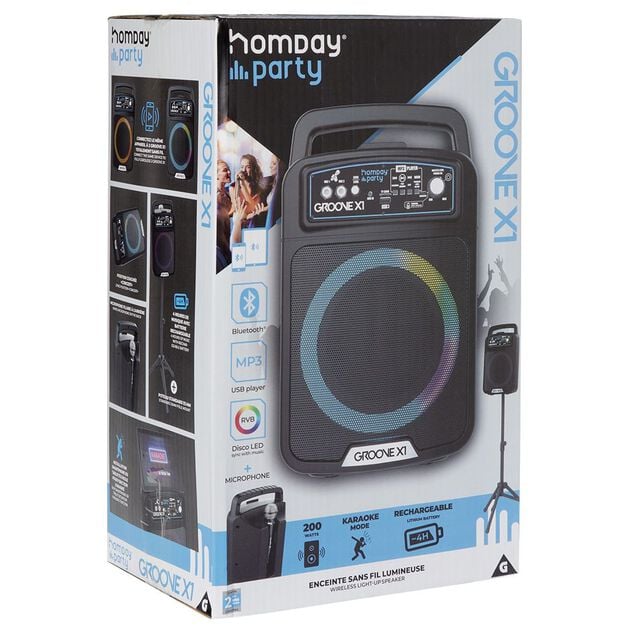 Enceinte Homday Groove X1 sur pied