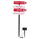 Pancarte directionnelle lumineuse solaire 32 LED H100cm