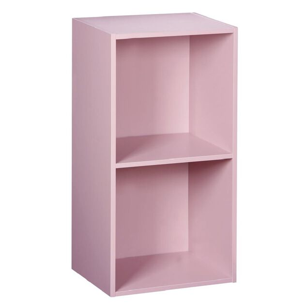 Structure Box Cube 2 cases 35,2x30x69,2cm bois rose