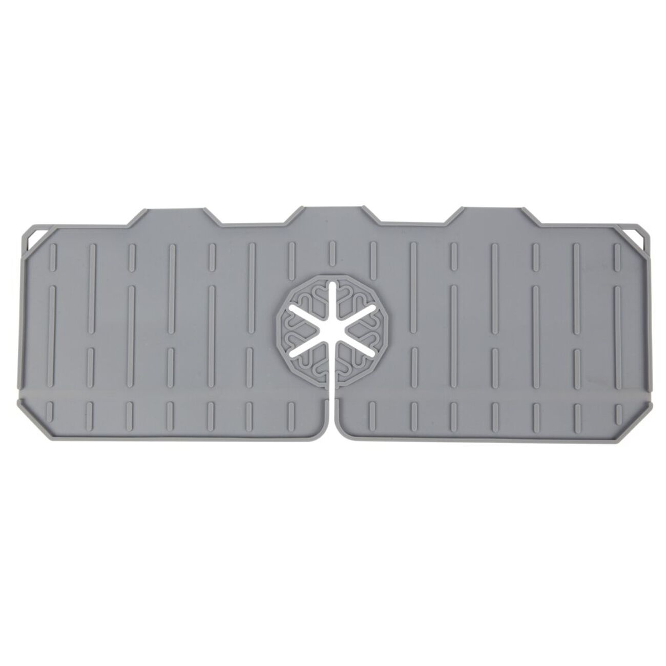 BLUE GINKGO Pare-Éclaboussures Évier Silicone 48 Cm – Protection Anti-Éclaboussures Amovible, Facile à Nettoyer (Gris)