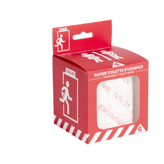 Rouleau de papier toilette d'urgence inscription Emergency