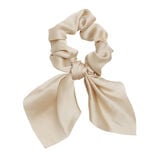 Chouchou foulard satiné marron