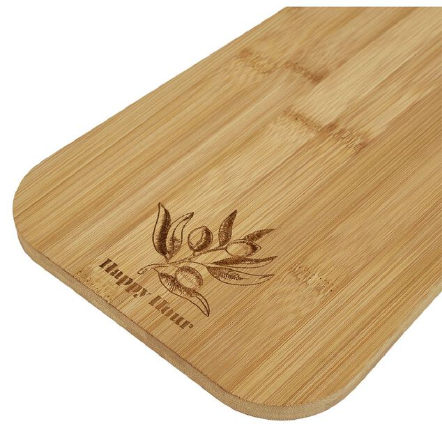 Planche &agrave; d&eacute;couper en bambou - 45x20x&eacute;p1,2cm