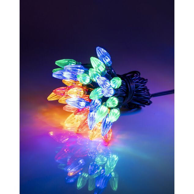 Guirlande lumineuse ampoule tulipe 40LED multicolores 3,9m