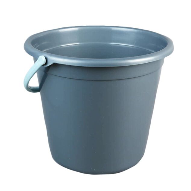 Seau plastique 9L noir Ø28xH23,5cm