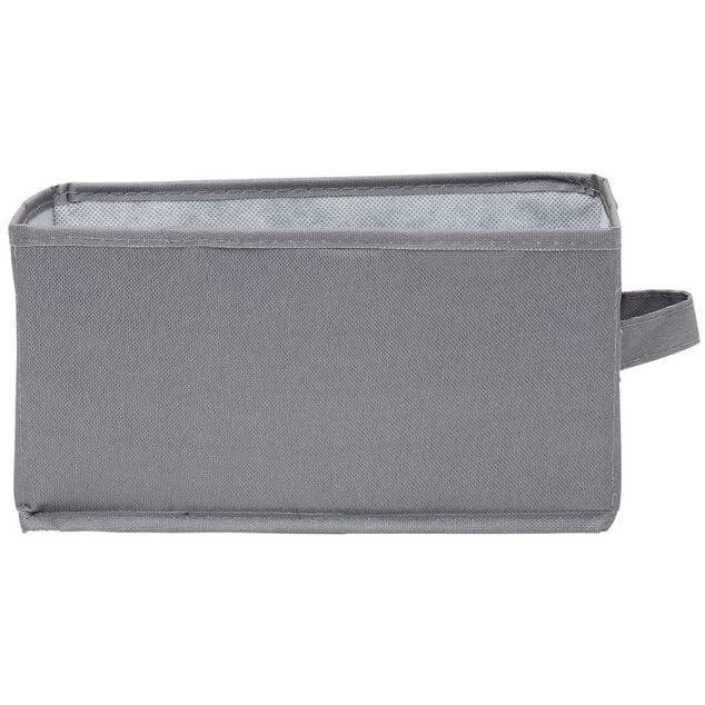 Pani&egrave;re de rangement Box Cube gris 29x15xH15cm