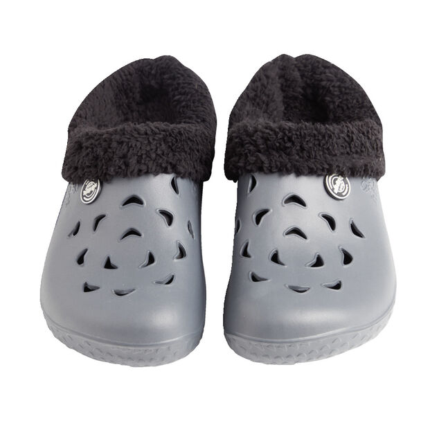 Sabots Hipps homme fourr&eacute;s gris et noirs 42/43