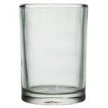 Gobelet en verre transparent vert Ø8xH10,5cm