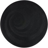Set de table rond tress&eacute; noir &Oslash;36cm
