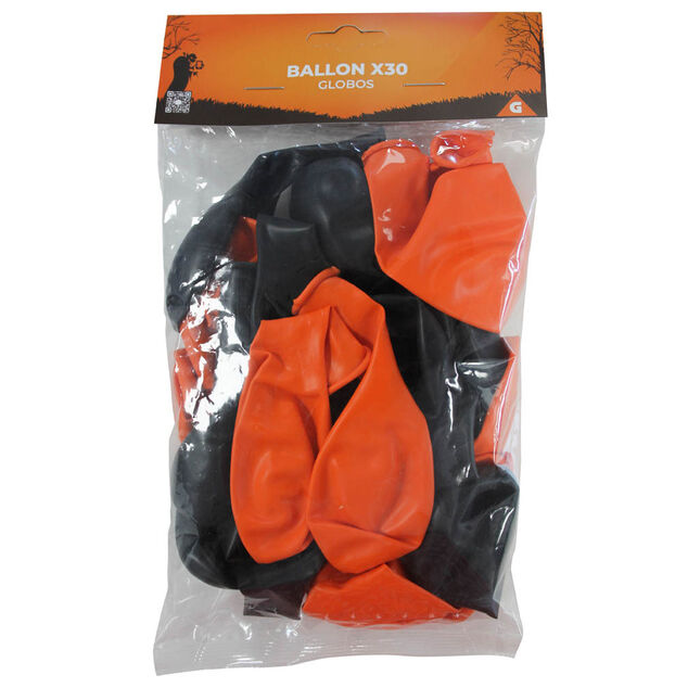 Ballon Halloween noir et orange x30